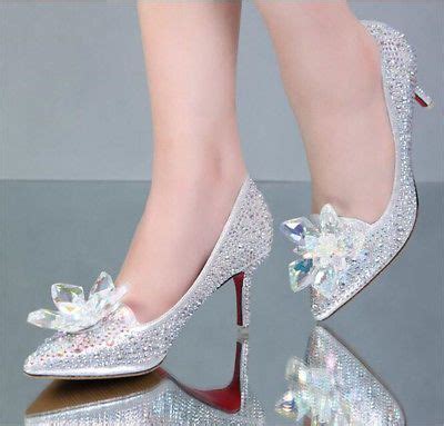 glass.flower wedding.shoes replica|fairy tale wedding shoes.